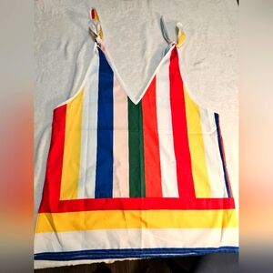 Carnival striped oversized tank top